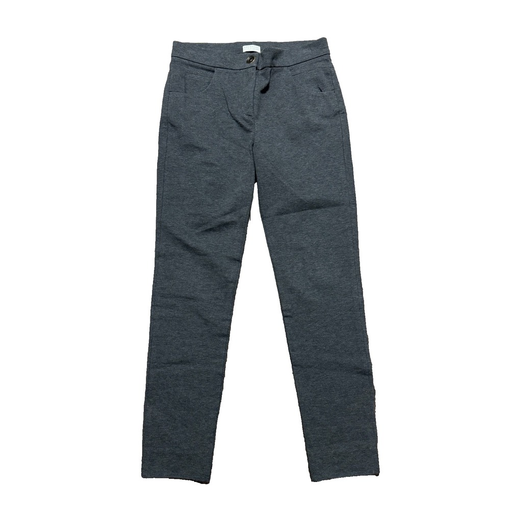 Brunello Cucinelli Charcoal Gray Chino Cotton Stretch Pants Women's Size US 4